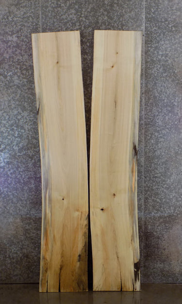 2- Reclaimed Bookmatched Live Edge Maple Bar/Table Top Slabs 39358-39359